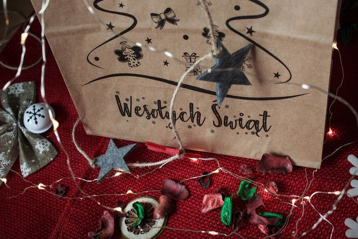 Torba papierowa świąteczna 26x14x32 WESOŁYCH ŚWIĄT Winners Gadzety