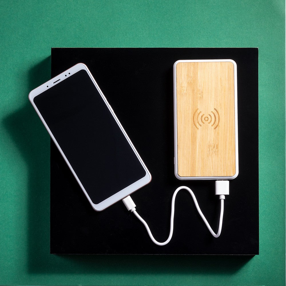 Bezprzewodowy power bank 8000 mAh, ładowarka bezprzewodowa 5W Winners Gadzety
