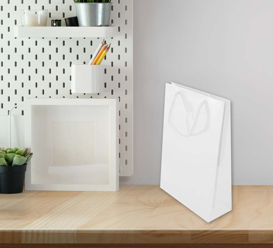 Torba laminowana z uchwytem sznurkowym - BIAŁA - 170x70x250mm Winners Gadzety