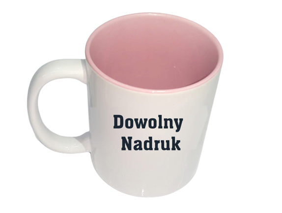 Kubek TOMEK kolorowy środek 330ml + nadruk Winners Gadzety