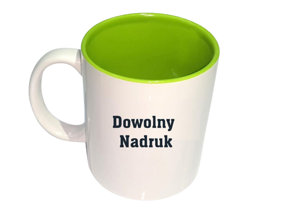 Kubek TOMEK kolorowy środek 330ml + nadruk Winners Gadzety
