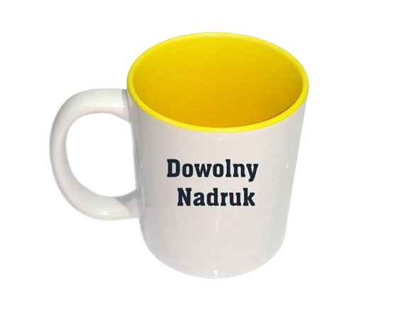 Kubek TOMEK kolorowy środek 330ml + nadruk Winners Gadzety