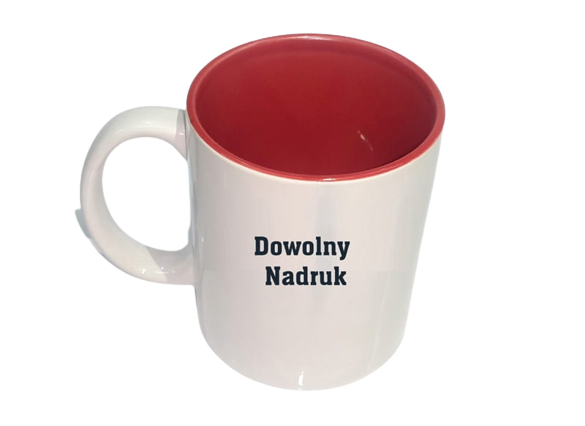 Kubek TOMEK kolorowy środek 330ml + nadruk Winners Gadzety