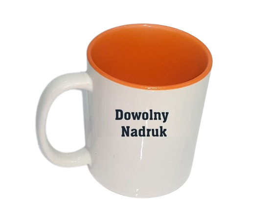 Kubek TOMEK kolorowy środek 330ml + nadruk Winners Gadzety