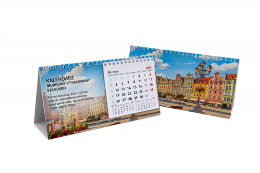 Kalendarz biurkowy spiralowany standard