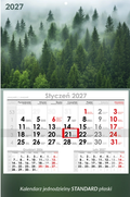 Kalendarz jednodzielny lux płaski