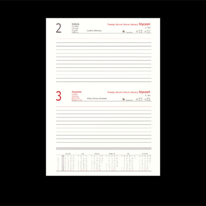 Kalendarze B5 dzienne Vivella