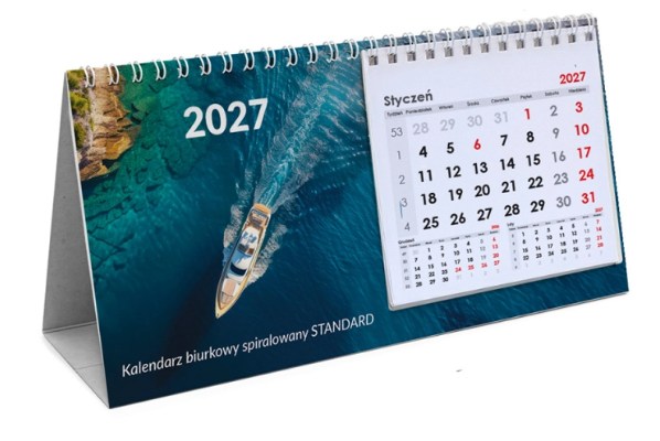 Kalendarz biurkowy spiralowany standard