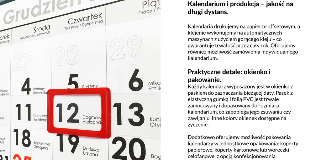 Kalendarz trójdzielny PREMIUM
