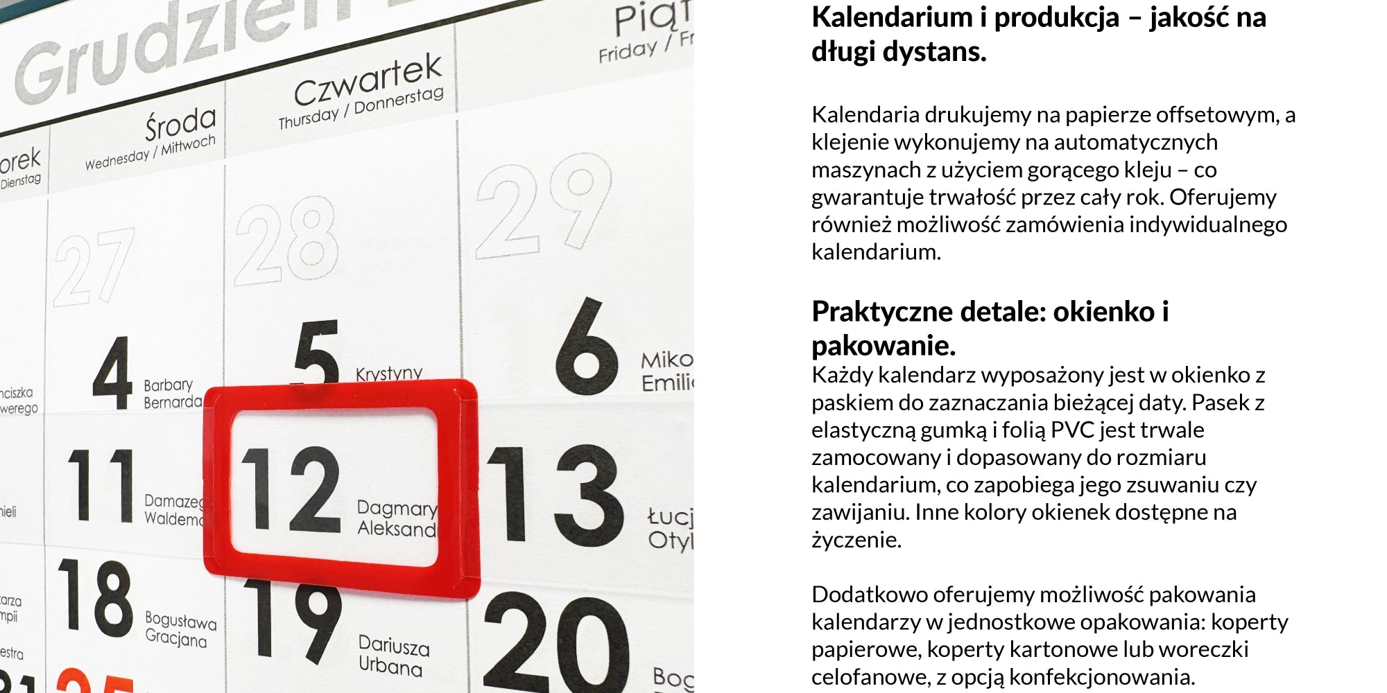 Kalendarz trójdzielny PREMIUM