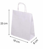 Torba papierowa 180x80x225mm z uchwytem skręcanym BIAŁA Winners Gadzety