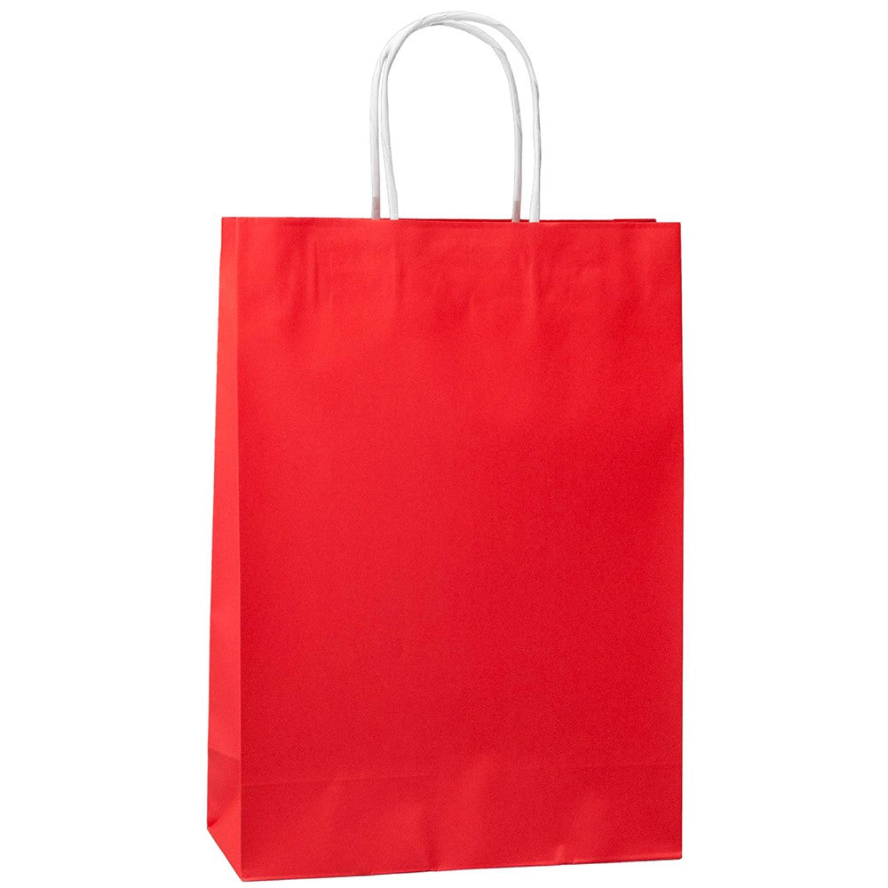 Torba papierowa 240x100x340mm z uchwytem skręcanym Premium - CZERWONA Winners Gadzety