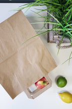 Torba papierowa 260x140x300mm z uchwytem płaskim BRĄZOWA Winners Gadzety