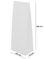 Torba papierowa klockowa - BIAŁA - 100x70x280mm 1000szt. Winners Gadzety