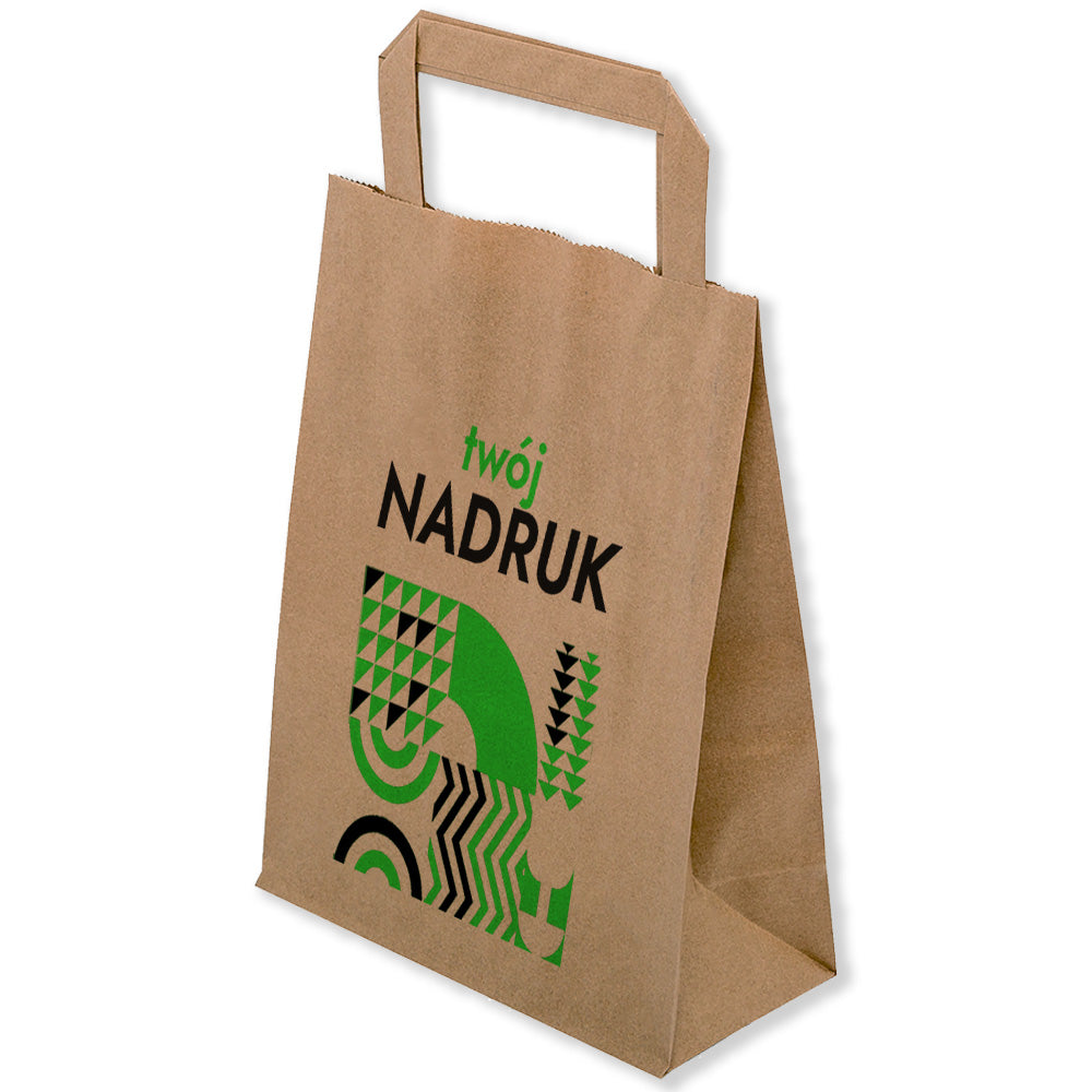 Torba papierowa z nadrukiem 180x80x230mm BRĄZOWA 50 szt. Winners Gadzety