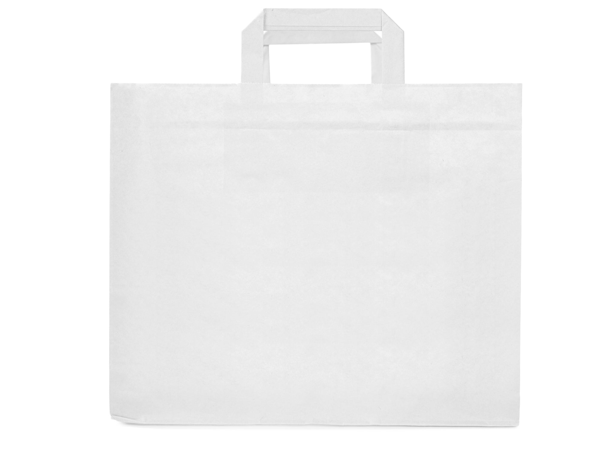 Torba papierowa 320x220x245mm z uchwytem płaskim BIAŁA Winners Gadzety