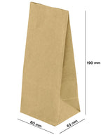 Torba papierowa klockowa - BRĄZOWA - 80x65x190mm - 1000szt Winners Gadzety