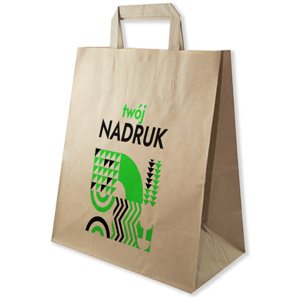 Torba papierowa z nadrukiem 260x140x300mm BRĄZOWA 50 szt. Winners Gadzety