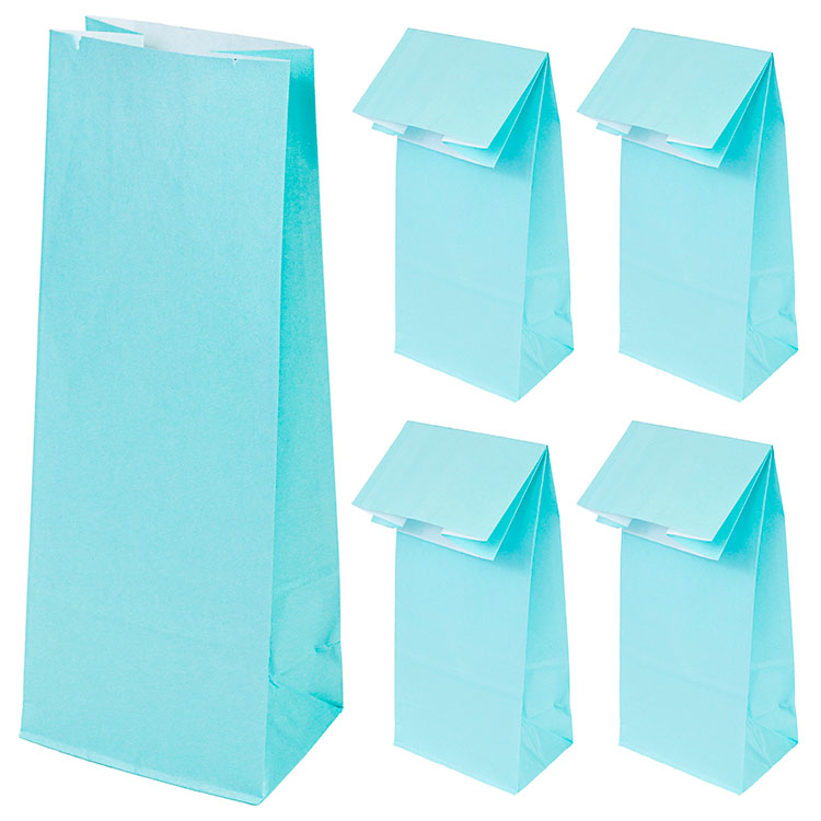 Torba papierowa klockowa NIEBIESKA 100x70x280mm 1szt. Winners Gadzety