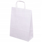 Torba papierowa z uchwytem skręcanym - BIAŁA - 240x100x320mm Winners Gadzety
