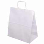 Torba papierowa 330x160x380mm z uchwytem skręcanym - BIAŁA Winners Gadzety