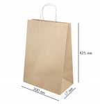 Torba papierowa 305x170x425mm z uchwytem skręcanym BRĄZOWA Winners Gadzety