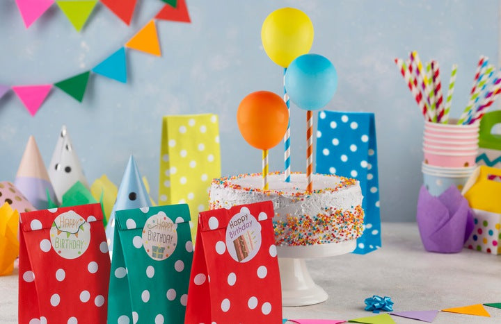 Torebki papierowe na cukierki 10x7x28 (6szt.) HAPPY BIRTHDAY Winners Gadzety