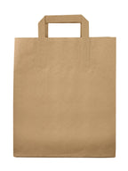 Torba papierowa 260x140x300mm z uchwytem płaskim BRĄZOWA Winners Gadzety