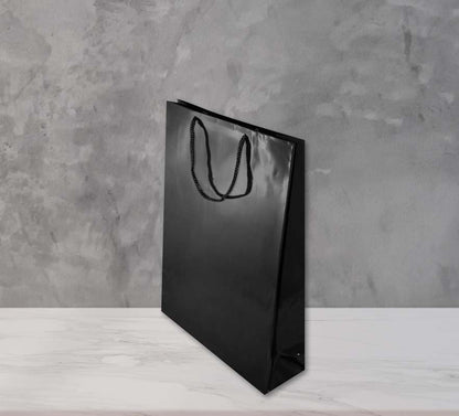 Torba laminowana z uchwytem sznurkowym - CZARNA - 300x100x400mm Winners Gadzety