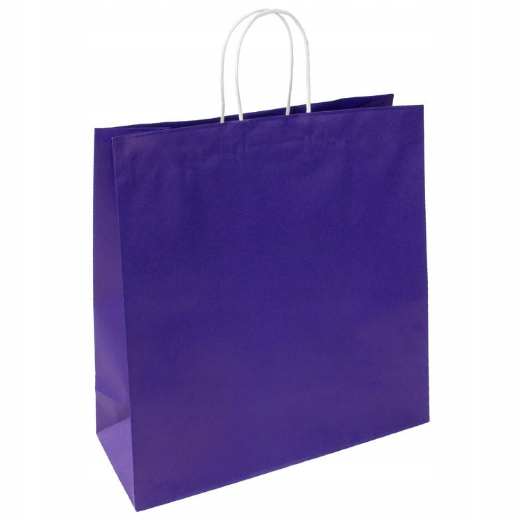 Torba papierowa z uchwytem skręcanym Premium - FIOLETOWA - 350x150x400mm Winners Gadzety