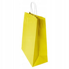 Torba papierowa z uchwytem skręcanym Premium - ŻÓŁTA - 350x150x400mm Winners Gadzety