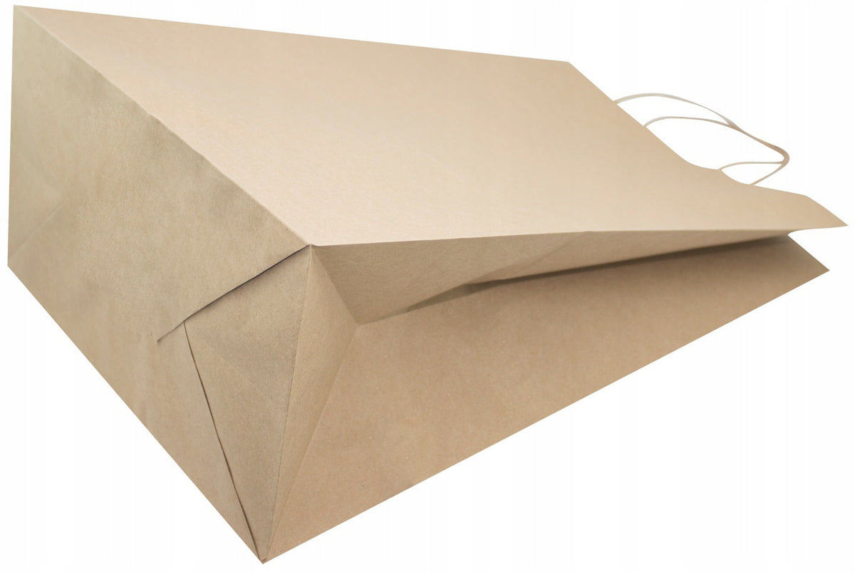 Torba papierowa 320x120x410mm z uchwytem skręcanym BRĄZOWA Winners Gadzety