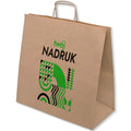 Torba papierowa z nadrukiem 400x180x390mm BRĄZOWA 50 szt. Winners Gadzety