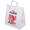 Torba papierowa z nadrukiem 400x180x390mm BIAŁA 50 szt. Winners Gadzety