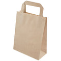 Torba papierowa 180x80x230mm z uchwytem płaskim BRĄZOWA Winners Gadzety