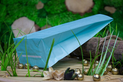 Torba papierowa klockowa NIEBIESKA 100x70x280mm 1szt. Winners Gadzety