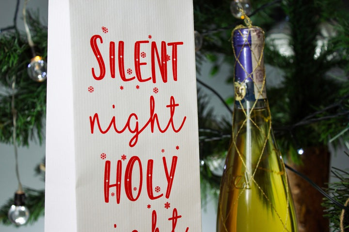 Torba papierowa na wino 11x9x40cm SILENT NIGHT Winners Gadzety