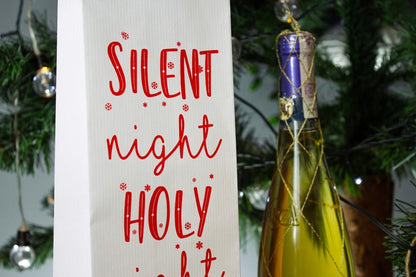 Torba papierowa na wino 11x9x40cm SILENT NIGHT Winners Gadzety