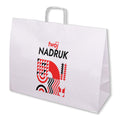 Torba papierowa z nadrukiem 500x180x390mm BIAŁA 50 szt. Winners Gadzety