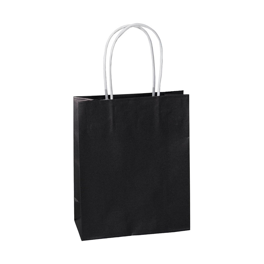 Torba papierowa 180x80x220mm z uchwytem skręcanym Premium - CZARNA Winners Gadzety