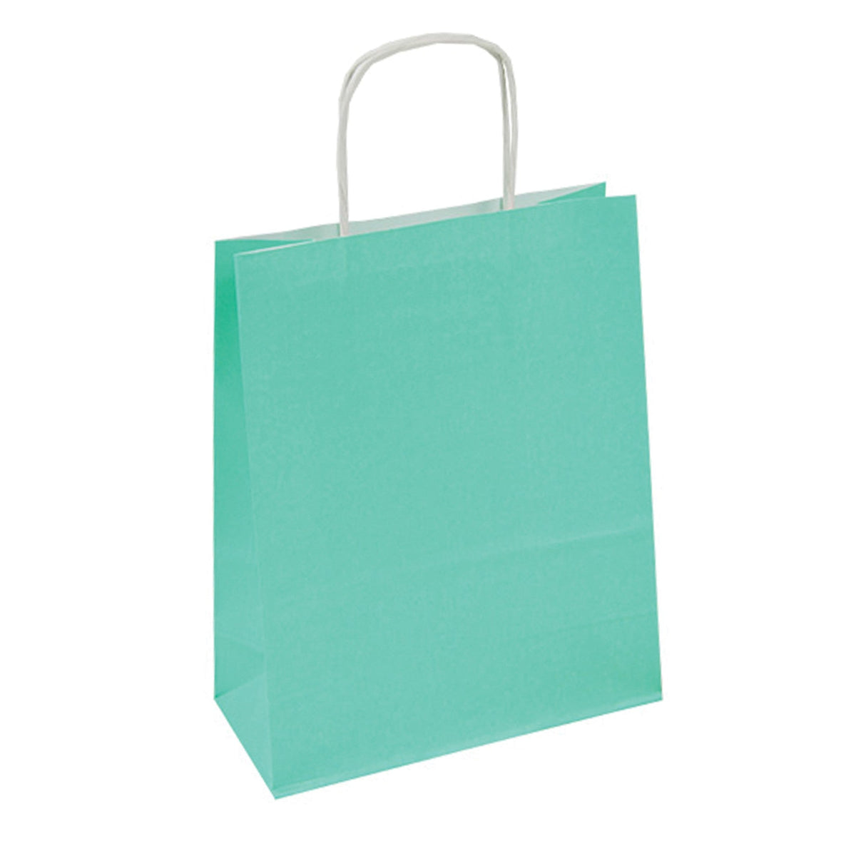 Torba papierowa 180x80x225mm z uchwytem skręcanym - ZIELONA PASTELOWA Winners Gadzety