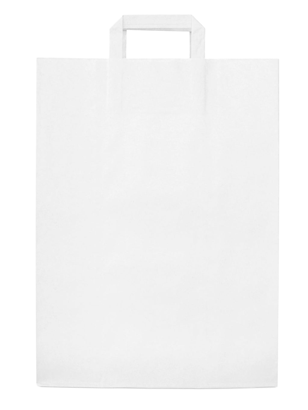 Torba papierowa 320x160x430mm z uchwytem płaskim - BIAŁA Winners Gadzety