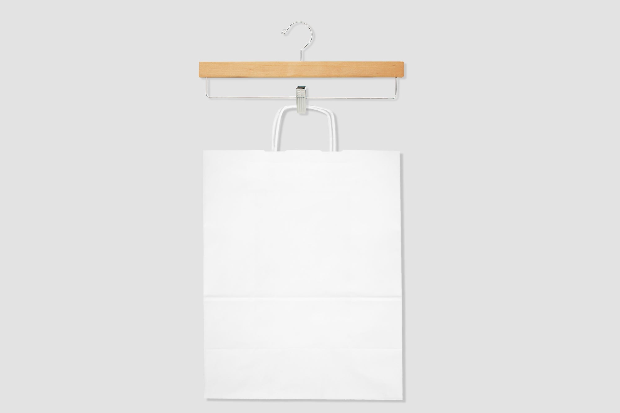 Torba papierowa 500x180x390mm z uchwytem skręcanym BIAŁA Winners Gadzety