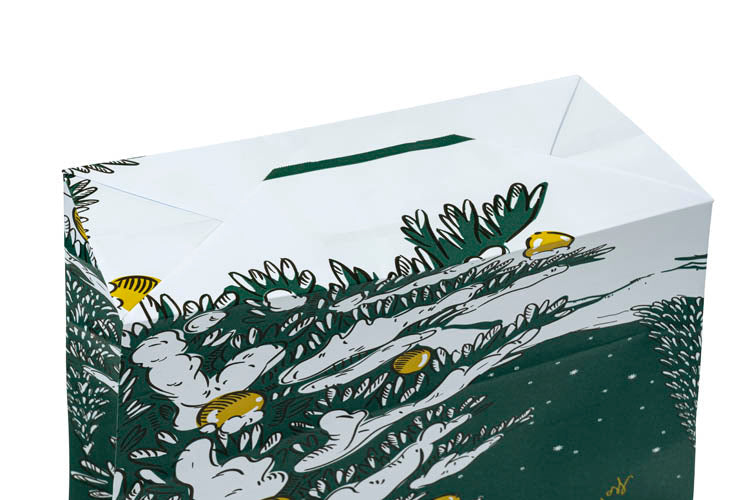 Torba papierowa świąteczna 24x10x32cm ZIELONA CHOINKA Winners Gadzety