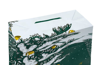 Torba papierowa świąteczna 24x10x32cm ZIELONA CHOINKA Winners Gadzety