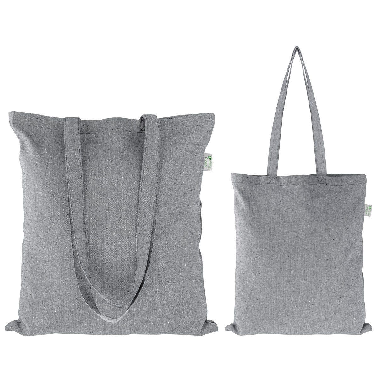 Torba bawełniana SZARA RECYKLING- 38x42cm Uchwyt: 70cm Winners Gadzety