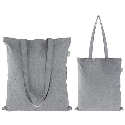 Torba bawełniana SZARA RECYKLING- 38x42cm Uchwyt: 70cm Winners Gadzety