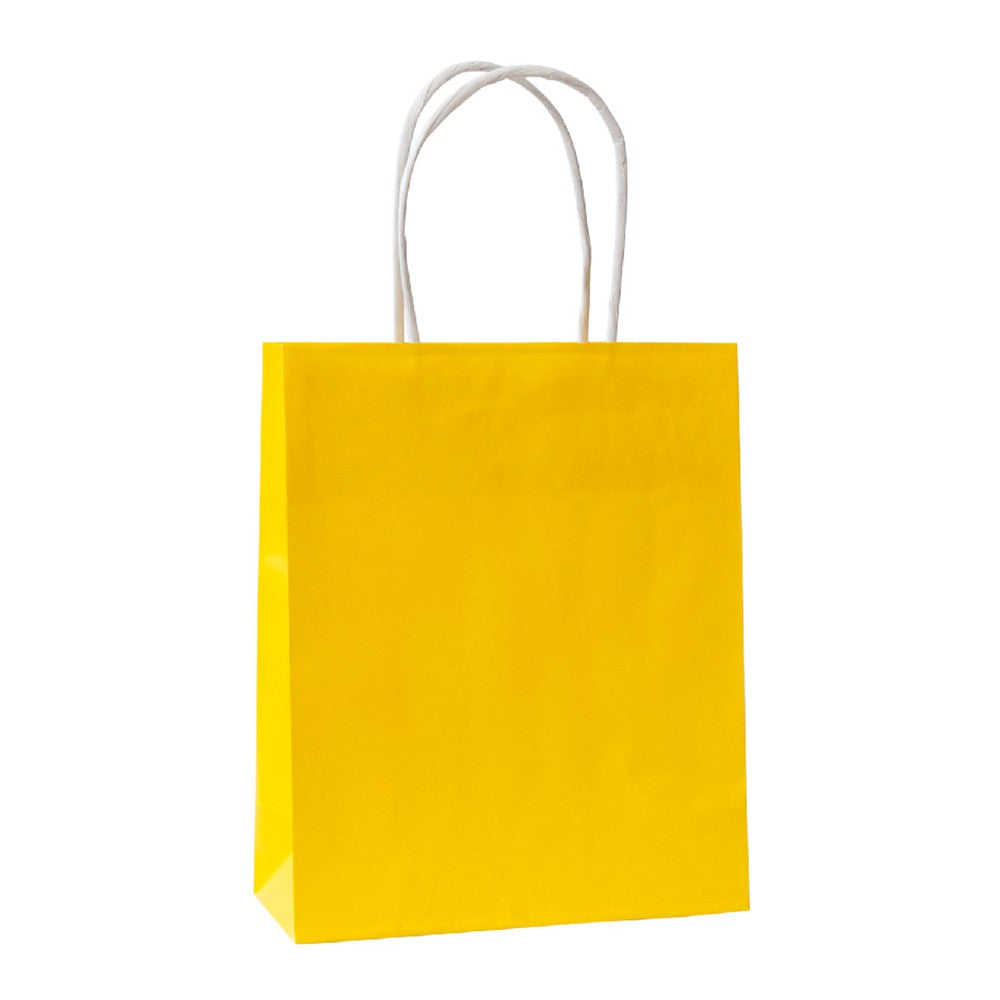 Torba papierowa 180x80x220mm z uchwytem skręcanym Premium-ŻÓŁTA Winners Gadzety