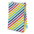 Torba papierowa świąteczna 16x8x27cm TĘCZOWE PASKI Winners Gadzety