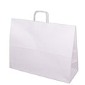 Torba papierowa 500x180x390mm z uchwytem skręcanym BIAŁA Winners Gadzety